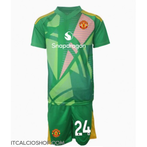 Manchester United Andre Onana #24 Portiere Terza Maglia Bambino 2024-25 Manica Corta (+ Pantaloni corti)